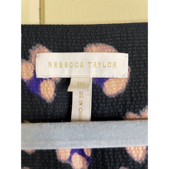 Rebecca Taylor Cheetah print V neck Silk top Size 10 - Picture 4 of 5